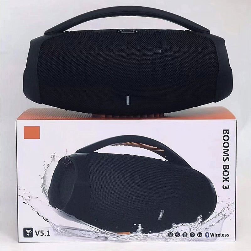 Parlante Bluetooth Tipo Boombox 3 🔊 | Luces LED + Radio FM + USB | Súper Potente y Portátil