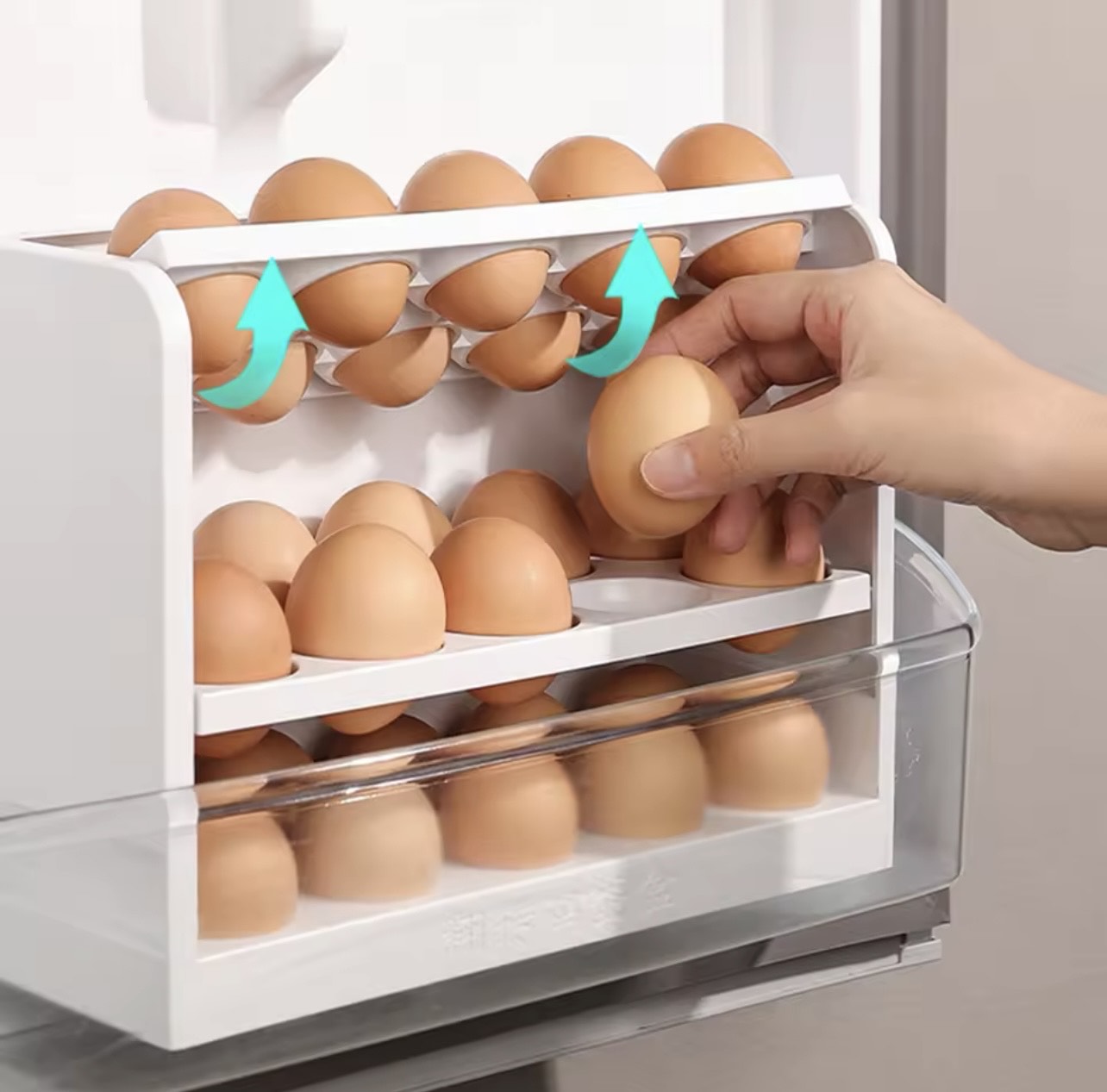 ORGANIZADOR DE HUEVOS 3 NIVELES
