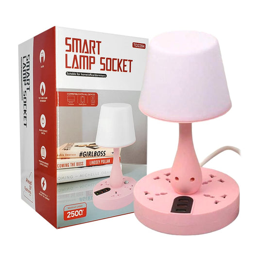 LAMPARA CON TOMACORRIETE Y USB