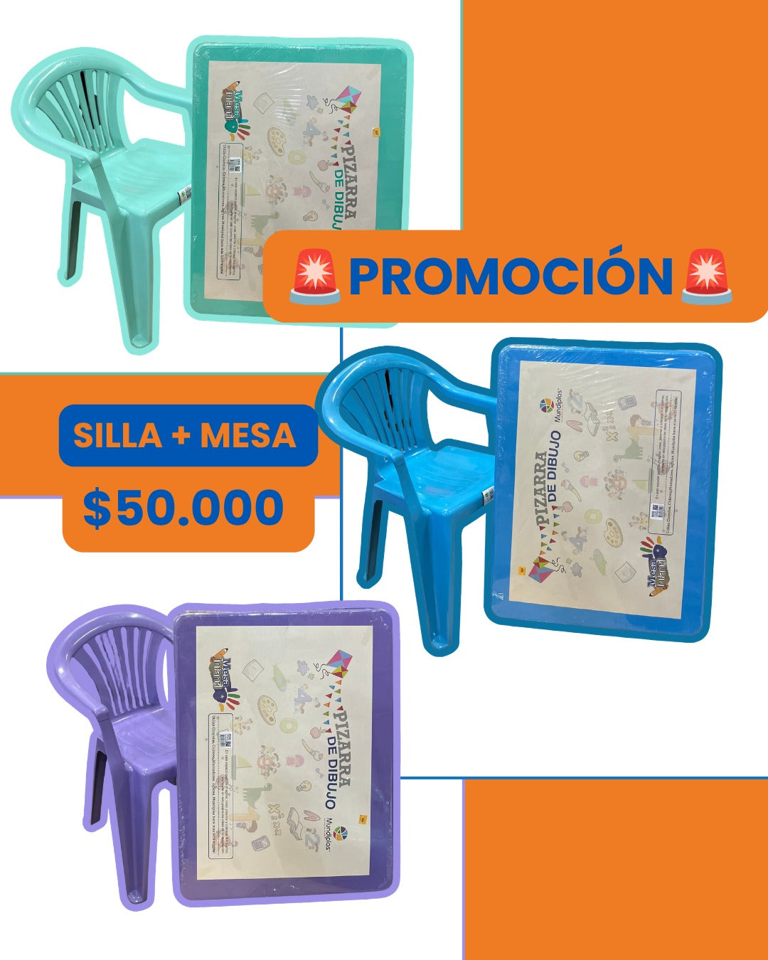 MESA INFANTIL CON SILLA
