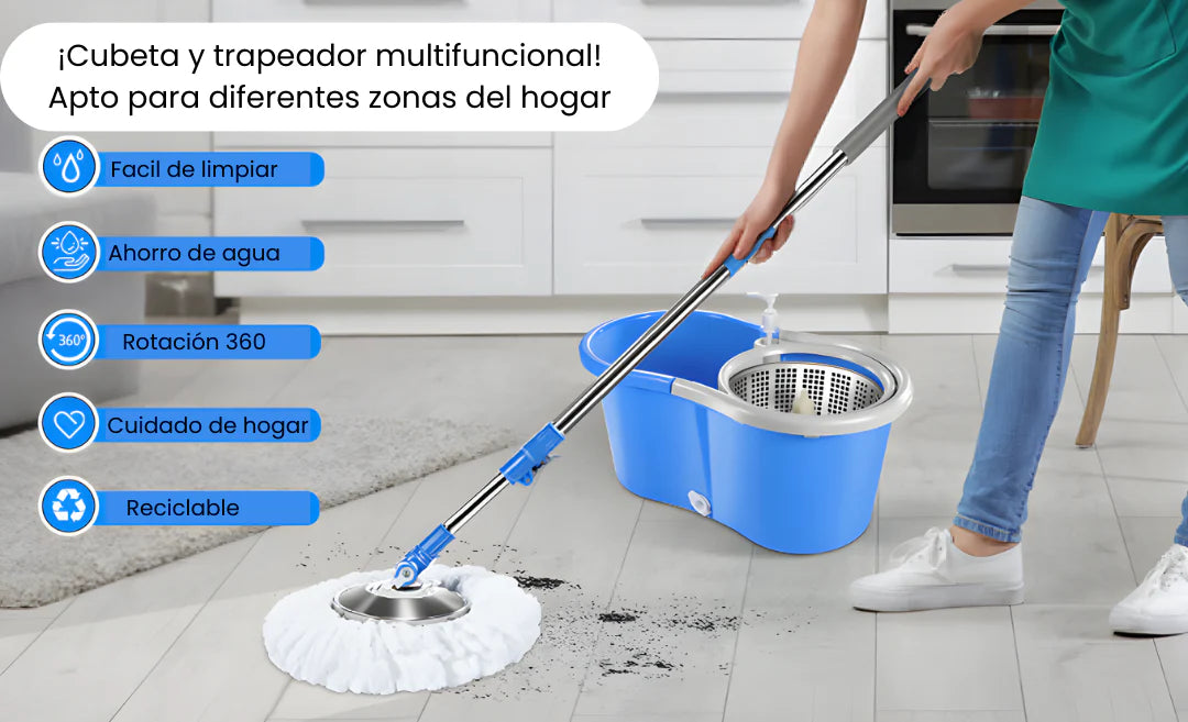 TRAPERO 360 CON BALDE ESCURRIDOR