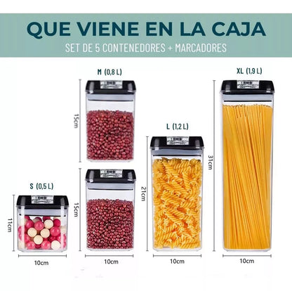 SET DE ORGANIZADORES PARA COCINA X5