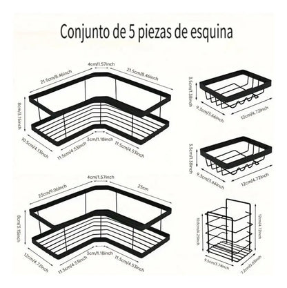SET ORGANIZADOR DE DUCHA X5