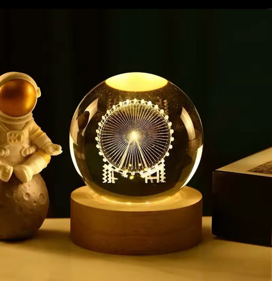 LAMPARA ESFERA CRISTAL