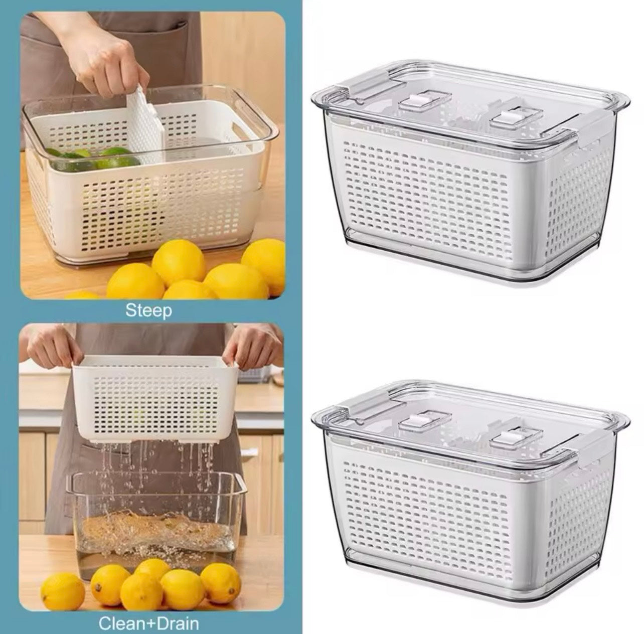 ORGANIZADOR Y ESCURRIDOR DE ALIMENTOS