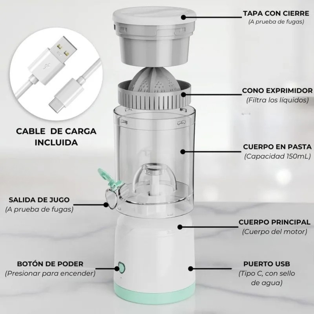 EXTRACTOR DE JUGO RECARGABLE